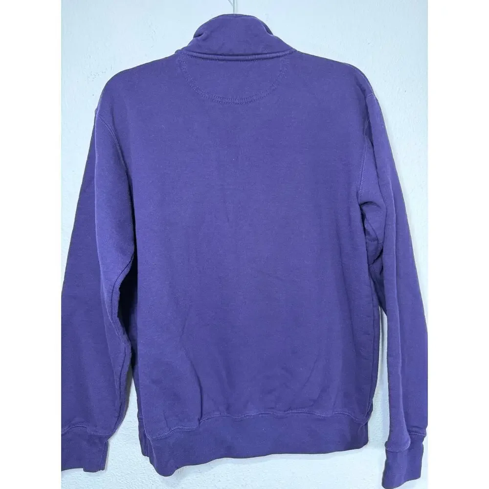 Ringling College Art Design Purple 1/4 Zip Sweatshirt Medium Preppy Vintage